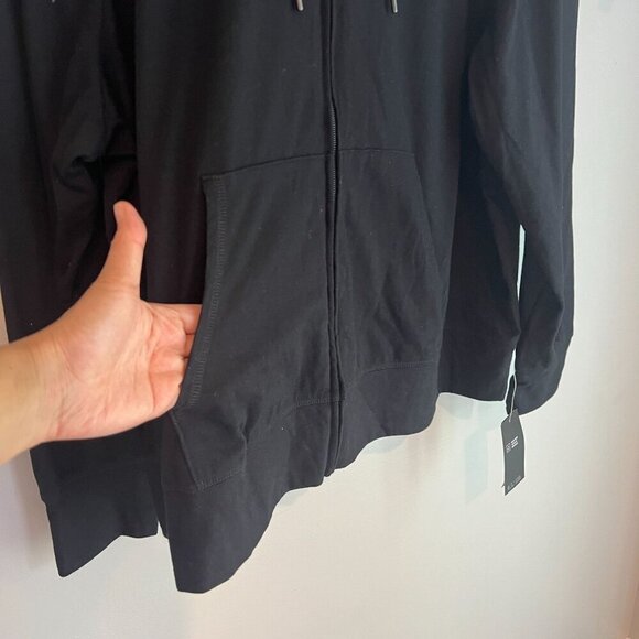 ID Ideology Women Plus 2X Full Zip Hooded Jacket Black - Picture 3 of 7